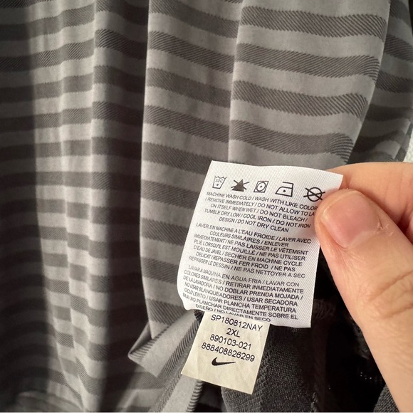 Nike Men's Golf Dark Gray Striped Polo Shirt Drifit XXL EUC - Picture 10 of 12